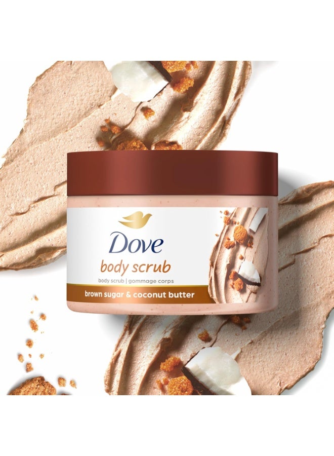 Dove Exfoliating Body Polish Brown Sugar Coconut Butter 298 g Gentle Scrub Moisturizing Smooth Skin Care - Image 2